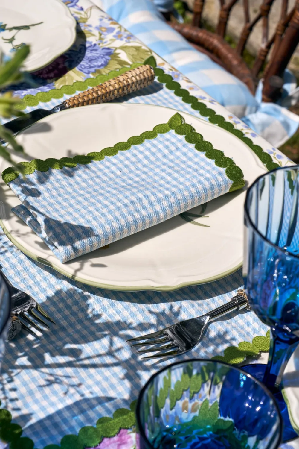 Loulou La Dune Place Settings & Linens|Maisie Napkins Blue, Set Of 4