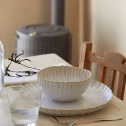 Costa Nova Dinnerware|Mallorca Collection Cereal Bowls in Sand Beige, Set of 6