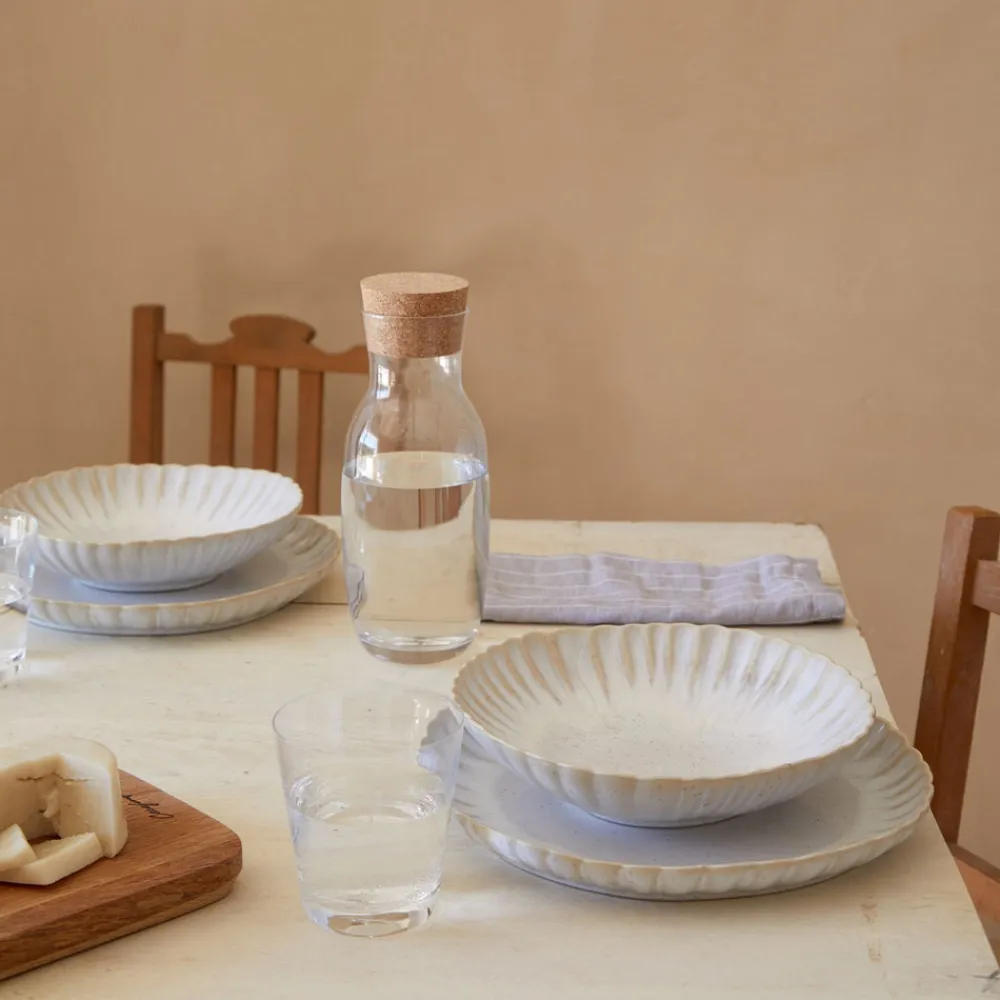 Costa Nova Dinnerware|Mallorca Collection Dinner Plates in Sand Beige, Set of 6