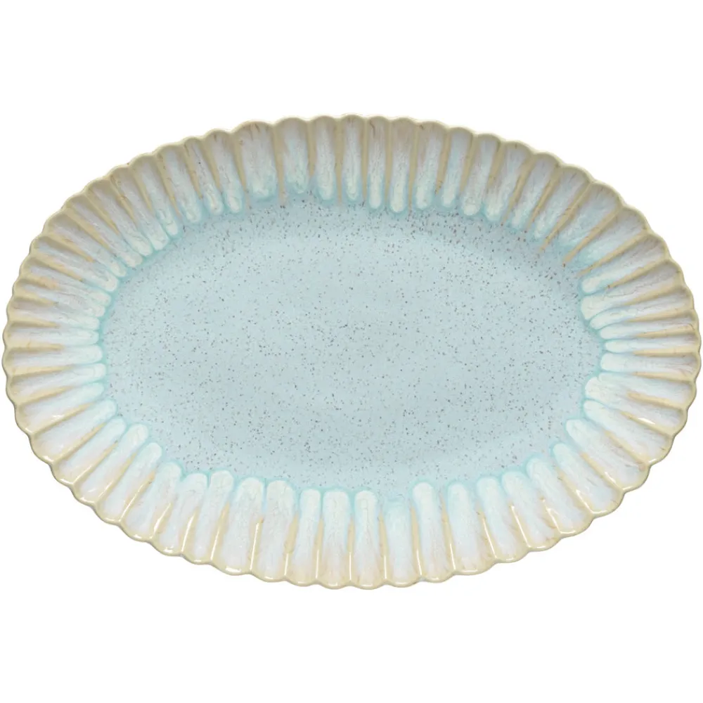Costa Nova Dinnerware|Mallorca Collection Oval Platter 16" in Sea Blue