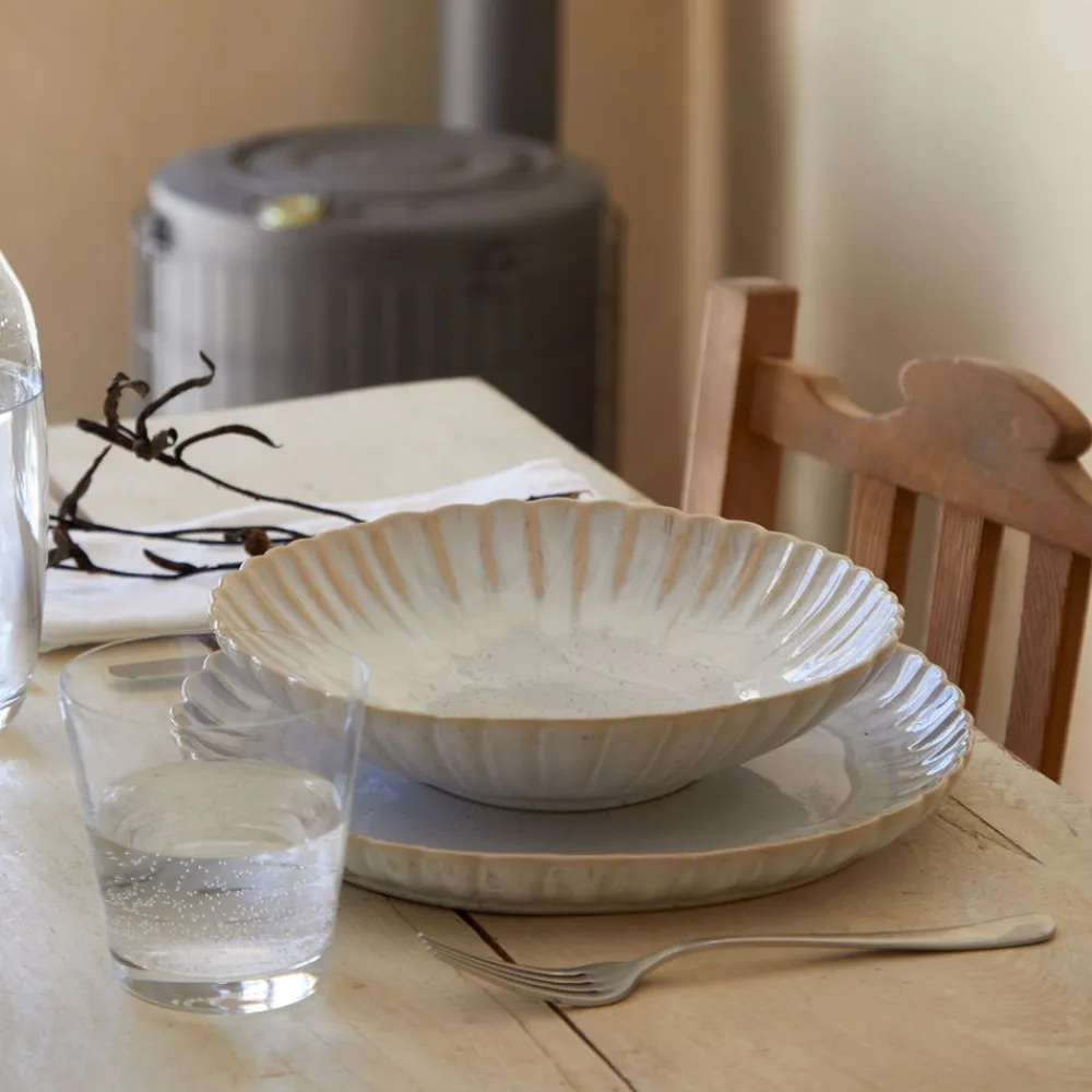 Costa Nova Dinnerware|Mallorca Collection Pasta Bowls in Sand Beige, Set of 6