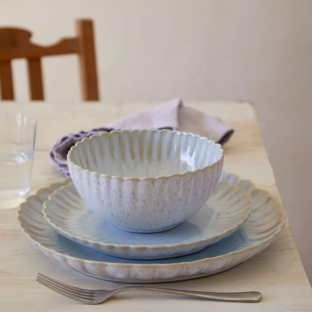 Costa Nova Dinnerware|Mallorca Collection Salad Plates in Sea Blue, Set of 6