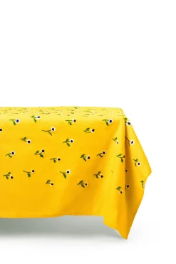 Esencial Hogar Place Settings & Linens|Manzanilla Rectangular Tablecloth in Mustard