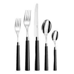 CAPDECO Flatware|Marat Place Setting in Black Wood, Set of 5