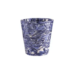 Cabana Glassware|Marbled Ceramic Tumbler in Blue