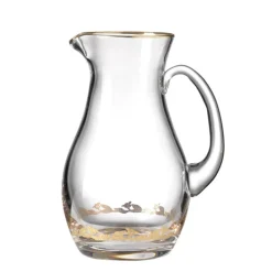Ginori 1735 Glassware|Marchese Pitcher Gold Thread