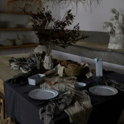 Costa Nova Place Settings & Linens|Maria Collection Tablecloth in Dusk Grey