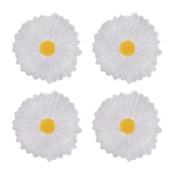 Bordallo Pinheiro Dinnerware|Maria Flor Fruit Plate 23" Daisy, Set of 4