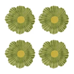 Bordallo Pinheiro Dinnerware|Maria Flor Fruit Plate Cosmos, Set of 4
