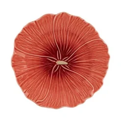 Bordallo Pinheiro Dinnerware|Maria Flor Fruit Plate Hollyhock