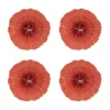 Bordallo Pinheiro Dinnerware|Maria Flor Fruit Plate Hollyhock, Set of 4