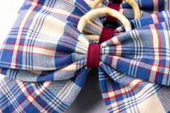 Maria Louise Cottage Place Settings & Linens|Marseille Indigo Plaid Napkin Rings in Blue, Set of 4