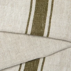 Caravan Place Settings & Linens|Marseille Napkins in Olive Green & Natural, Set of 4