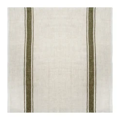 Caravan Place Settings & Linens|Marseille Napkins in Olive Green & Natural, Set of 4