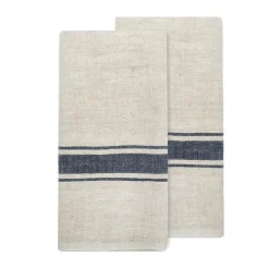 Caravan Place Settings & Linens|Marseille Tea Towels in Blue & Natural, Set of 2