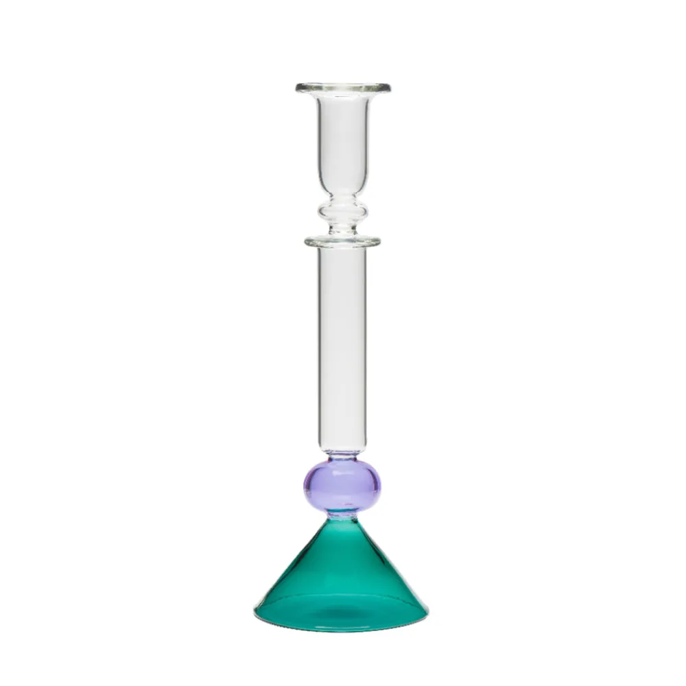 Issy Granger Candles|Martini Glass Candlestick in Teal