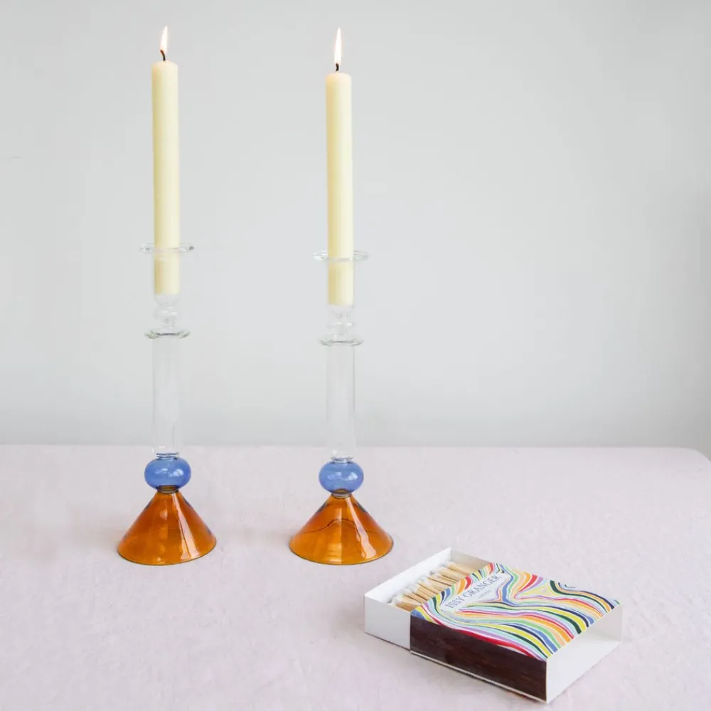 Issy Granger Candles|Martini Glass Candlestick in Amber