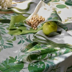 Matouk Place Settings & Linens|Schumacher Citrus Garden Tablecloth in Grass