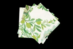 Matouk Place Settings & Linens|Schumacher Citrus Garden Napkin in Grass, Set of 4