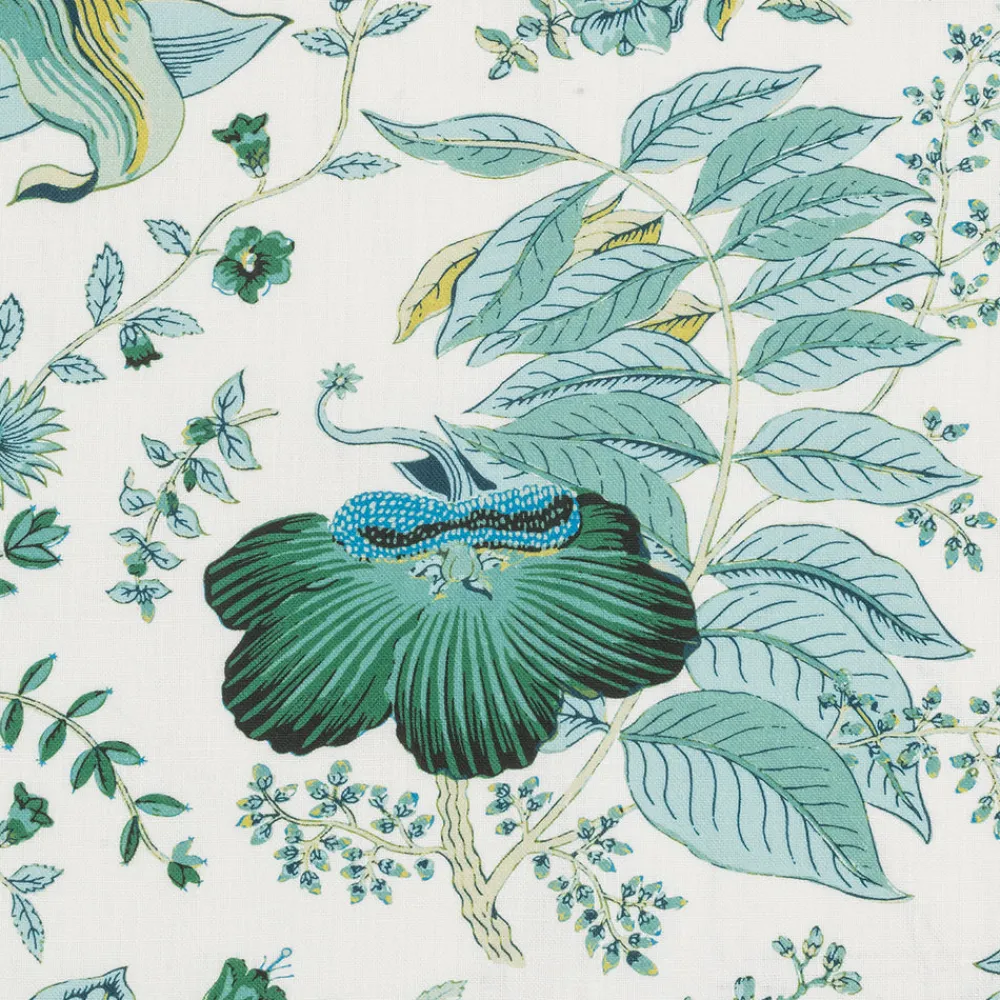 Matouk Place Settings & Linens|Schumacher Pomegranate Tablecloth in Emerald