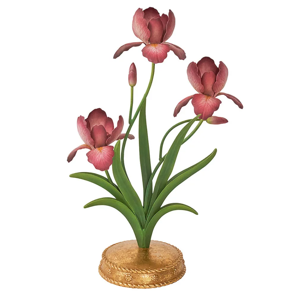Juliska Candles|Meadow Walk Iris 14" Centerpiece Candelabra in Pink