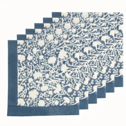 Couleur Nature Place Settings & Linens|Meadows Napkins Bleu, Set of 6