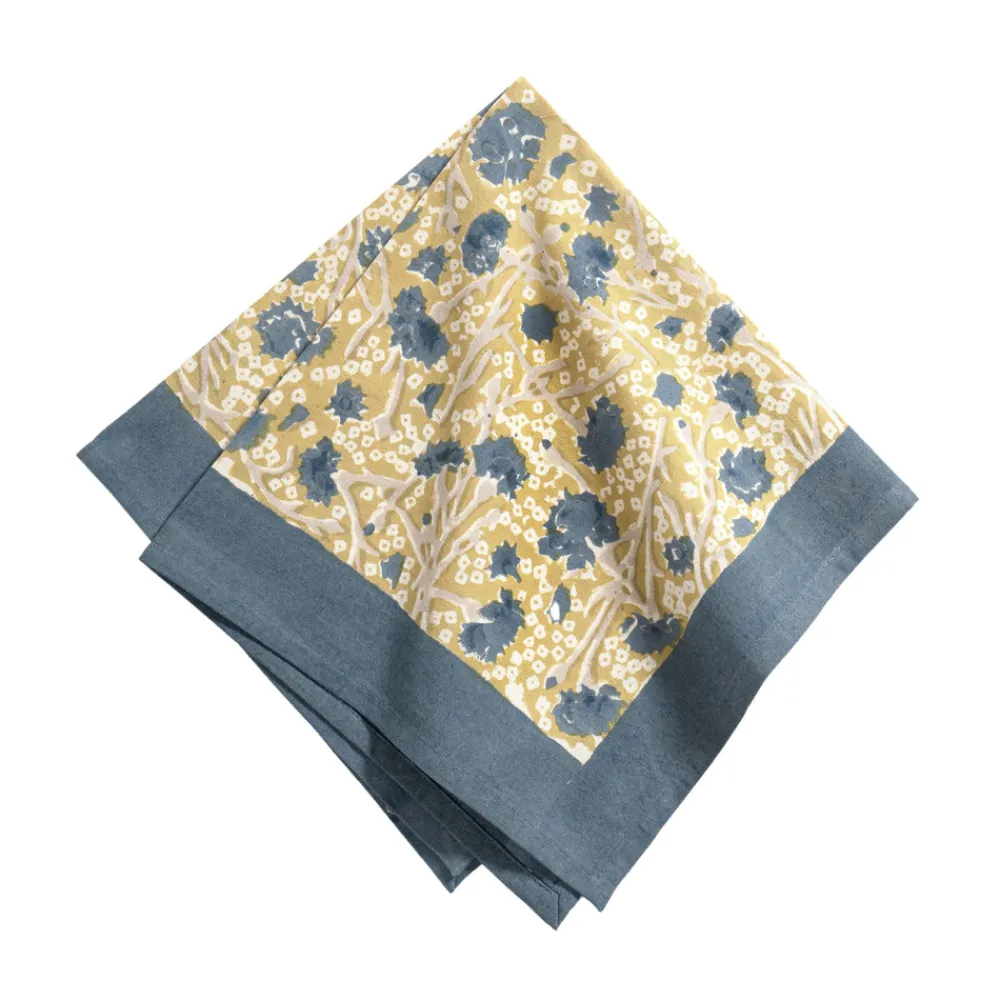 Couleur Nature Place Settings & Linens|Meadows Napkins Blue & Green, Set of 6