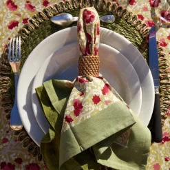 Couleur Nature Place Settings & Linens|Meadows Napkins Red & Green, Set of 6