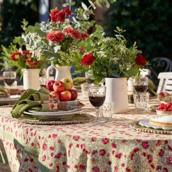 Couleur Nature Place Settings & Linens|Meadows Napkins Red & Green, Set of 6