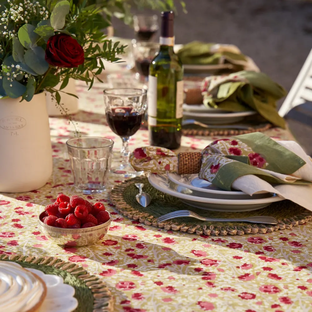 Couleur Nature Place Settings & Linens|Meadows Napkins Red & Green, Set of 6