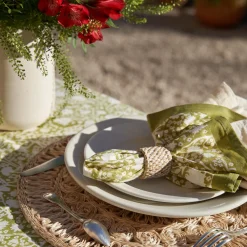 Couleur Nature Place Settings & Linens|Meadows Napkins Vert, Set of 6