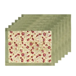 Couleur Nature Place Settings & Linens|Meadows Placemats Red & Green, Set of 6