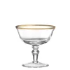 Ginori 1735 Glassware|Medici Champagne Goblets Gold Thread, Set of 2