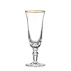 Ginori 1735 Glassware|Medici Flute Goblets Gold Thread, Set of 2