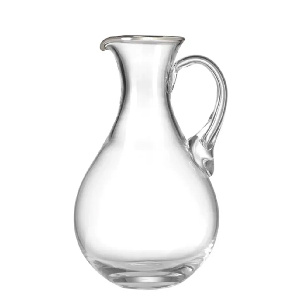 Ginori 1735 Glassware|Medici Pitcher Platinum Thread