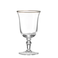 Ginori 1735 Glassware|Medici Water Goblets Platinum Thread, Set of 2
