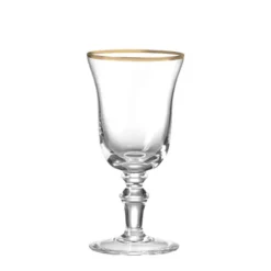 Ginori 1735 Glassware|Medici Wine Goblets Gold Thread, Set of 2