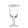 Ginori 1735 Glassware|Medici Wine Goblets Platinum Thread, Set of 2