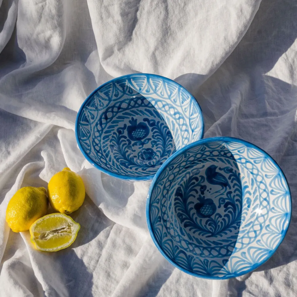 Pomelo Casa Dinnerware|Medium Bowl With Hand Painted Designs