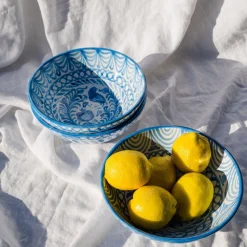 Pomelo Casa Dinnerware|Medium Bowl With Hand Painted Designs