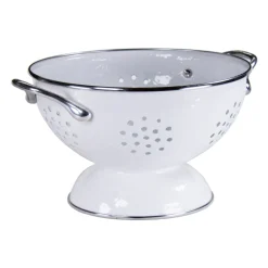 Golden Rabbit Dinnerware|Medium Colander in Solid White