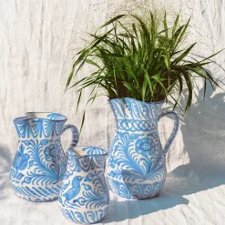 Pomelo Casa Dinnerware|Medium Pitcher With Hand Painted Designs