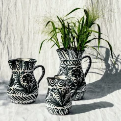 Pomelo Casa Dinnerware|Medium Pitcher With Hand Painted Designs
