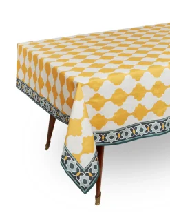 La DoubleJ Place Settings & Linens|Medium Tablecloth in Plaza Medium Yellow