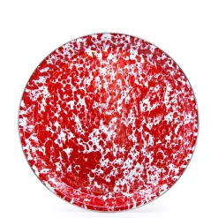 Golden Rabbit Dinnerware|Medium Tray in in Red Swirl