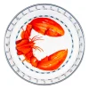 Golden Rabbit Dinnerware|Medium Tray in Lobster