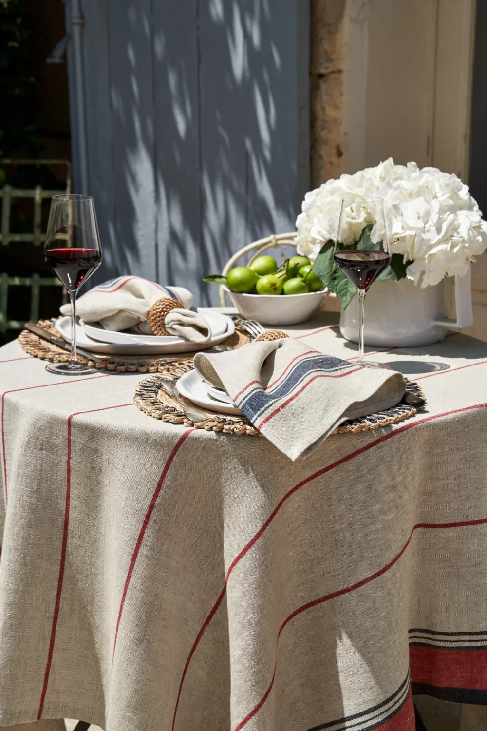 Caravan Place Settings & Linens|Menton Napkin in Natural & Denim, Set of 4