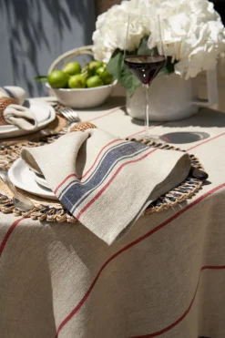 Caravan Place Settings & Linens|Menton Napkin in Natural & Denim, Set of 4