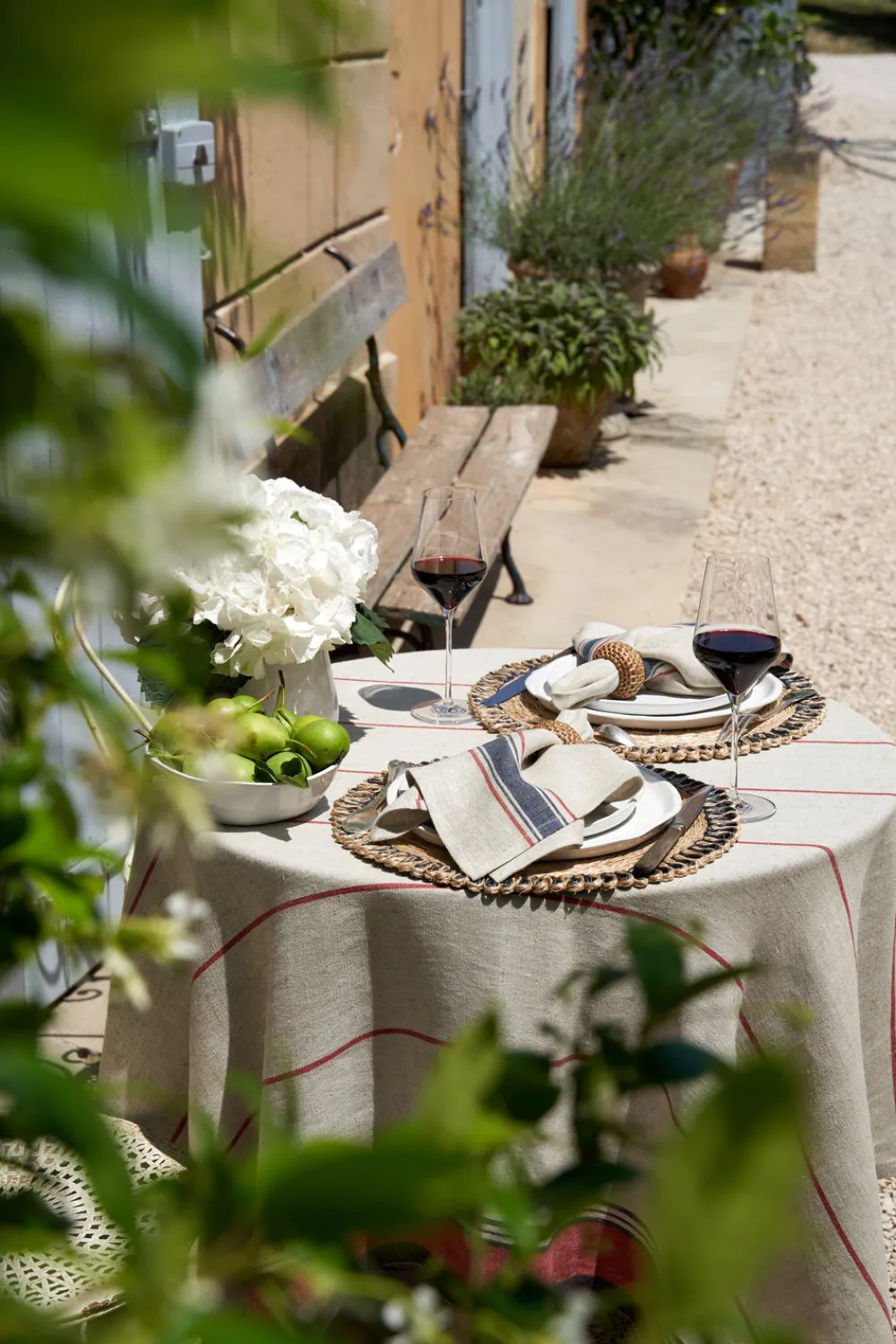 Caravan Place Settings & Linens|Menton Napkin in Natural & Denim, Set of 4