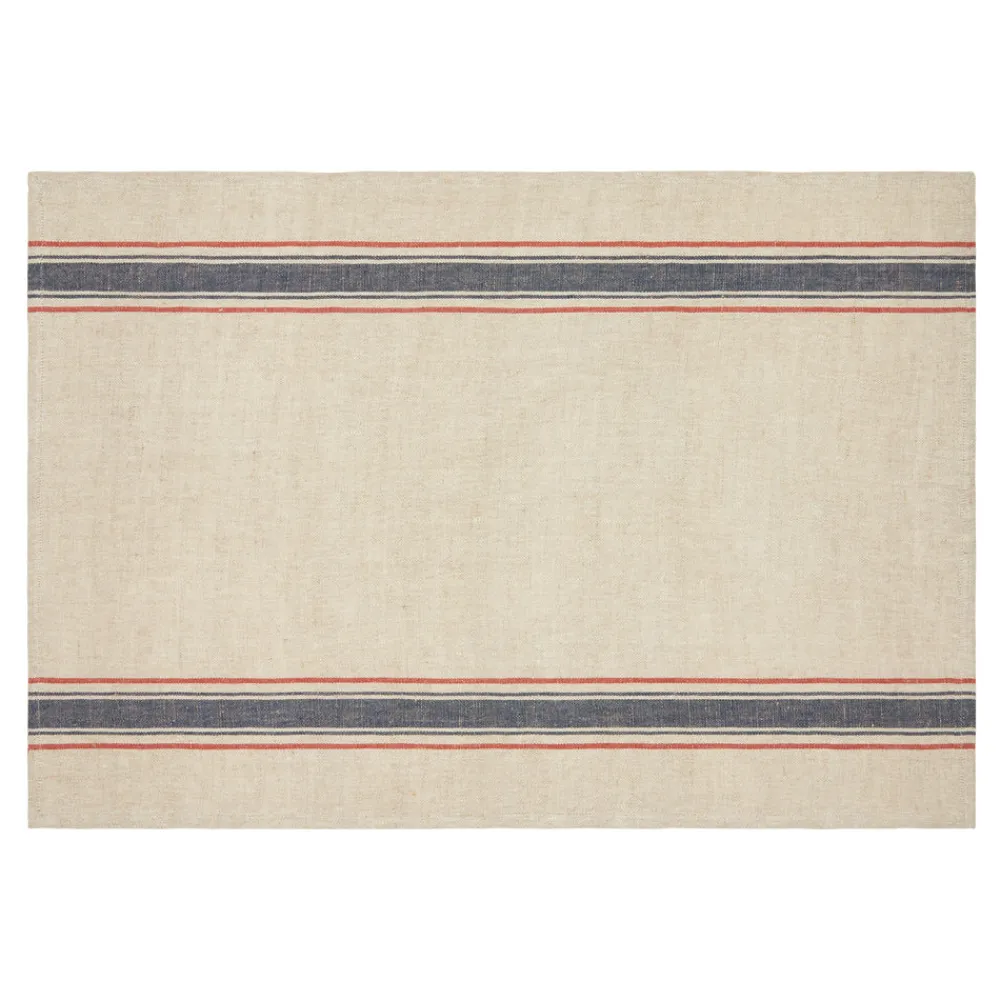 Caravan Place Settings & Linens|Menton Towel in Natural & Denim, Set of 2